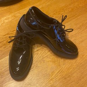 Patent black Bates shoes